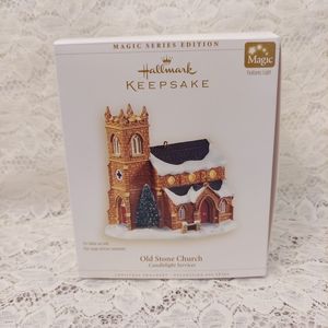 Hallmark Keepsake Ornament Old Stone Church Building 2009 Magic Series